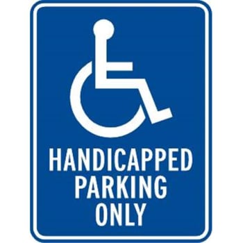 Image for "HANDICAPPED Only" Disabled Parking Sign, Non-Reflective, 18 x 24" from HD Supply