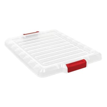 Quantum Storage Systems Latch Container Lid, 7 Gallon, Clear, Case Of 6