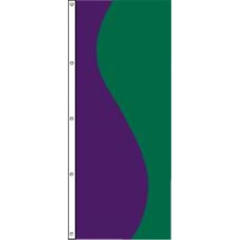 Image for Vertical S-Curve Flag, Pansy/Dark Green, 3' x 8' from HD Supply