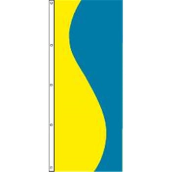 Image for Flag Vertical S curve YW/Turquoise 3' x 8' from HD Supply