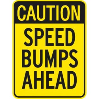 Image for "Caution Bumps Ahead" Sign, Reflective, 18 x 24" from HD Supply