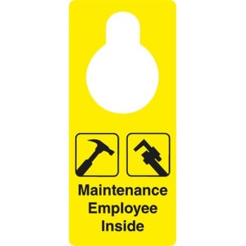Image for Maintenance Hang Tag-Employee Inside 3-1/2 X 8 Package Of 10 from HD Supply