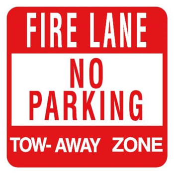 Image for Fire Lane/Tow Away Mini Sign, Reflective, 12x12 from HD Supply