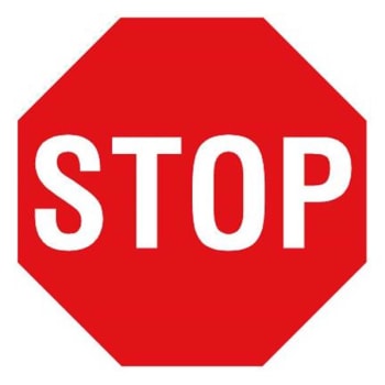 Image for Stop Mini Sign, Reflective, 12x12 from HD Supply