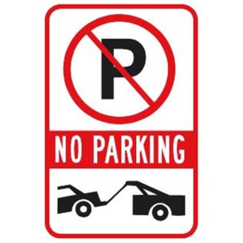 Image for No Parking/tow Graphic Sign, Reflective, 12 X 18" from HD Supply