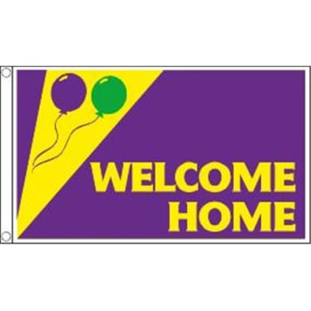 Image for Horizontal Welcome Home Flag, Festive, 5' X 3' from HD Supply