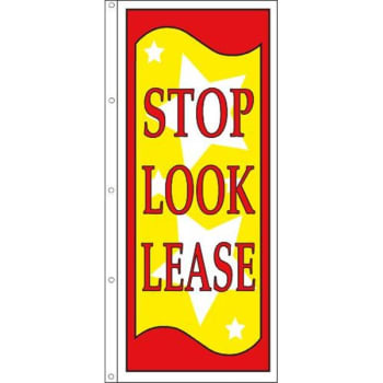 Image for Vertical Stop! Look! Lease! Flag, Stars, 3' X 8' from HD Supply