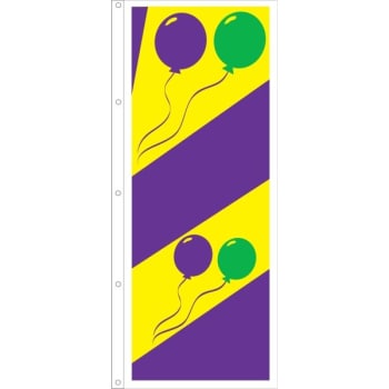 Vertical Designer Flag, Festive, 3' X 8'