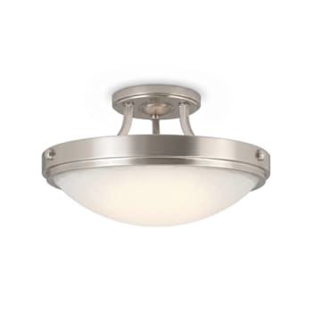 Image for Seasons 15 In. 30w LED Semi-Flush Mount Ceiling Light Satin Nickel from HD Supply