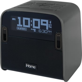 iHome NFC Bluetooth FM Clock Radio With Speakerphone And Dual USB Charging