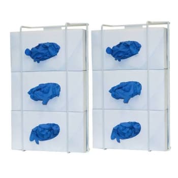 Bowman Dispensers Glove Box Dispenser Triple White Coated-Wire Package Of 2