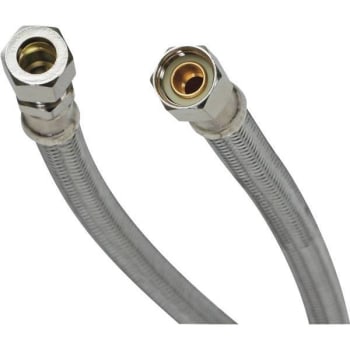 Image for Fluidmaster 3/8" Copper Tubing Coupling X 16" Braided Ss Faucet Connector from HD Supply