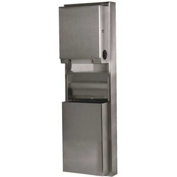 Bobrick Surface-Mounted Convertible Paper Towel Dispenser And Waste Receptacle