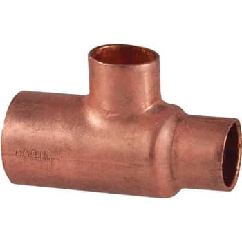Image for Nibco 3/4 In. X 1/2 In. X 1/2 In. Copper Pressure Cup X Cup X Cup Reducing Tee Fitting from HD Supply