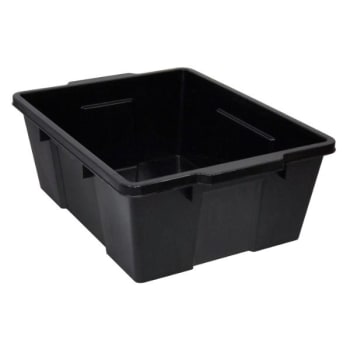 Quantum Storage Systems Latch Container, 7 Gallon, Black, Case Of 6