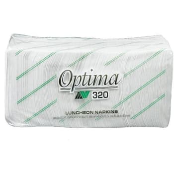Image for Optima 11.2 In. X 12.8 In.  White 1-Ply 1/2 Fold Economical Lunch Napkin (12-Case) from HD Supply