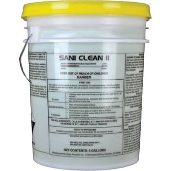 Sani Clean Ii 5 Gal Pail 5.25% Chlorine Bleach For Low Temp Dishwashers