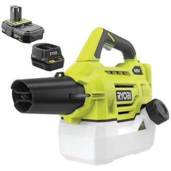 Ryobi One+ 18v Cordless Battery Fogger/mister W/ 2.0 Ah Battery And Charger