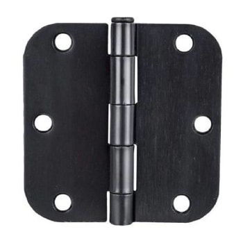 Image for Global Door Controls Hinge, 3.5 X 3.5", 5/8" Radius, Matte Black, Package Of 2 from HD Supply