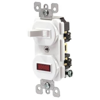 Image for Leviton 120v 15a 1-Pole Commercial-Grade Ac Combo Toggle Switch And Neon Pilot Light (White) from HD Supply