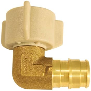 Image for Apollo 1/2 In. X 1/2 In. PEX-A Expansion Barb FNPT Fml Swivel 90 Deg Elbow (Brass) from HD Supply