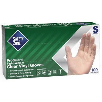 Image for The Safety Zone Small Clear Powder-Free Vinyl Disposable Gloves (100-Pack) from HD Supply