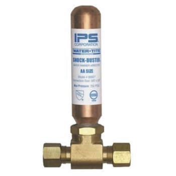 Image for Ips Water-Tite 1/4 X 1/4" Compression Shock-Buster Lead-Free Hmr Tee Arrester from HD Supply