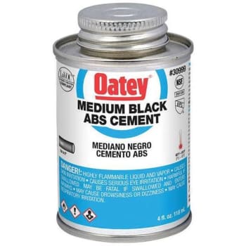 Oatey 4 Oz. Medium ABS Cement (Black)
