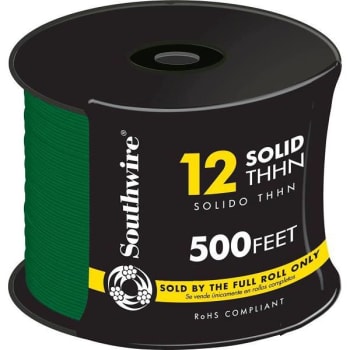 Southwire 500 Ft. 12 Green Solid Cu Thhn Wire
