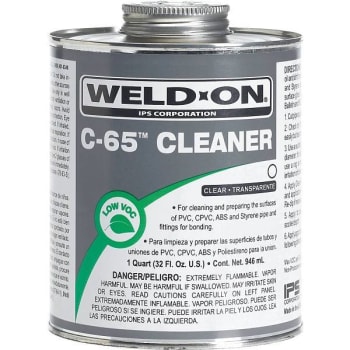 Image for Weld-On 1 qt. C-65 PVC, CPVC, ABS, and Styrene Cleaner Clear Low VOC from HD Supply