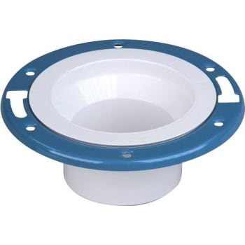 Image for Nibco 4 In. X 3 In. PVC DWV Spigot Adjustable Metal Ring Closet Flange from HD Supply