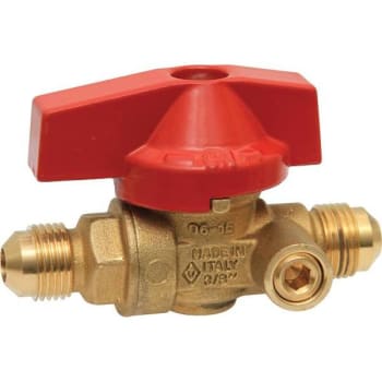 Image for 1/2 in. Flare Side-Tap Gas Ball Valve from HD Supply