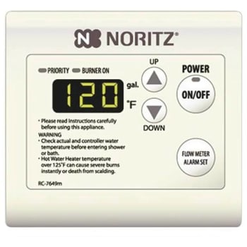 Image for Noritz Tankless Water Heater Wall Mounted Wired Remote Control Unit from HD Supply
