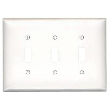 Image for Leviton 3-Gang Toggle Wall Plate (White) from HD Supply