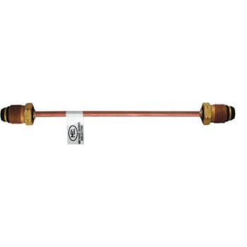 Mec Me1600d Series Pol X Pol 1/4 In. Tubing Size X 12 In. Long Copper Dielectric Pigtail Short Nipple