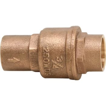 Image for Hammond Valve Hammond Spring Loaded Check Valve Brss 3/4 " Sweat Ld Free from HD Supply
