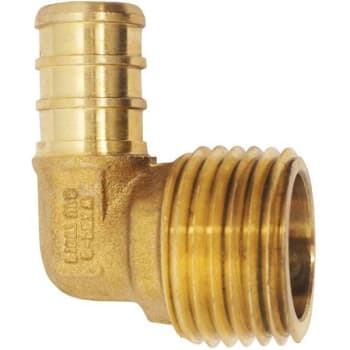 Apollo 1/2 In. X 1/2 In.pex-B Barb Male Pipe Thread Adapter 90-Degree Elbow (Brass)