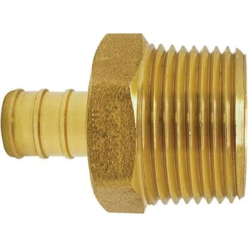 Apollo 3/4 In. X 1 In. PEX-B Barb Male Pipe Thread Reducing Adapter (Brass)