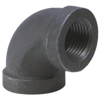 ProPlus 1-1/2 In. Black Malleable 90-Degree Elbow