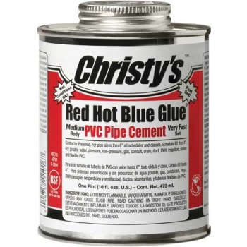 Image for Christy's 16 oz. PVC Red Hot Blue Glue Cement from HD Supply