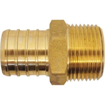 Apollo PEX-B Barb Male Pipe Thread Reducing Adapter, 1" X 3/4", Brass
