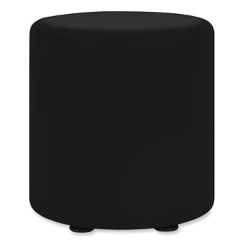 Image for Safco Learn 15" Cylinder Vinyl Ottoman, 18" Height, Black from HD Supply