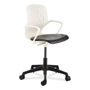 Image for Safco Shell™ Desk Chair, 17" To 20" Seat Height, Black Seat, White Back from HD Supply