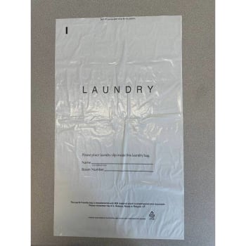 Image for Bio Laundry Bag, 14x24 Tear Tape White Film Case Of 1000 from HD Supply