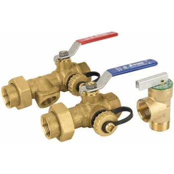Image for Jomar 3/4" Threaded Lead Free Tankless Water Heater Valve Kit from HD Supply