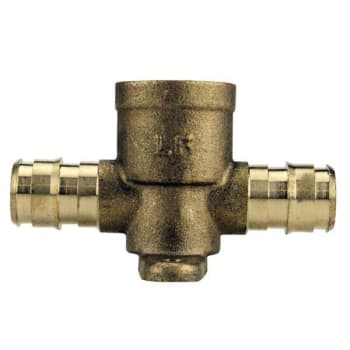 Image for Apollo 1/2 In. Brass PEX-A Barb X Brass PEX-A Barb X Female Pipe Thread Drop-Ear Tee from HD Supply
