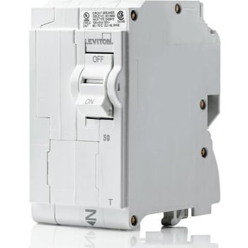 Image for Leviton 50 Amp 120 V/240 V Standard 2-Pole Thermal Magnetic Branch Circuit Breaker from HD Supply