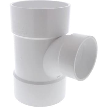 Image for Nibco 6 In. X 6 In. X 4 In. PVC DWV All Hub Sanitary Reducing Tee from HD Supply
