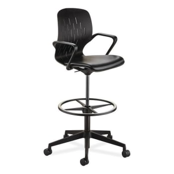 Image for Safco Shell™ Extended-Height Chair, 22" To 32" High, Black Seat, Black Back from HD Supply