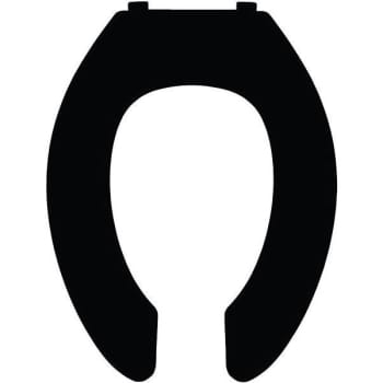 Image for Centoco Black Plastic Elongated Open Front Toilet Seat from HD Supply